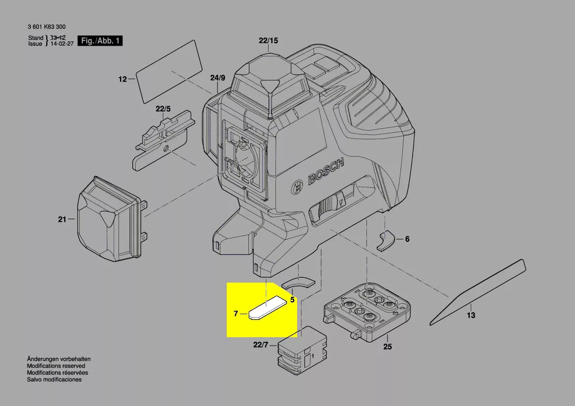 pied caoutchouc réf. 1 618 C01 699 Bosch